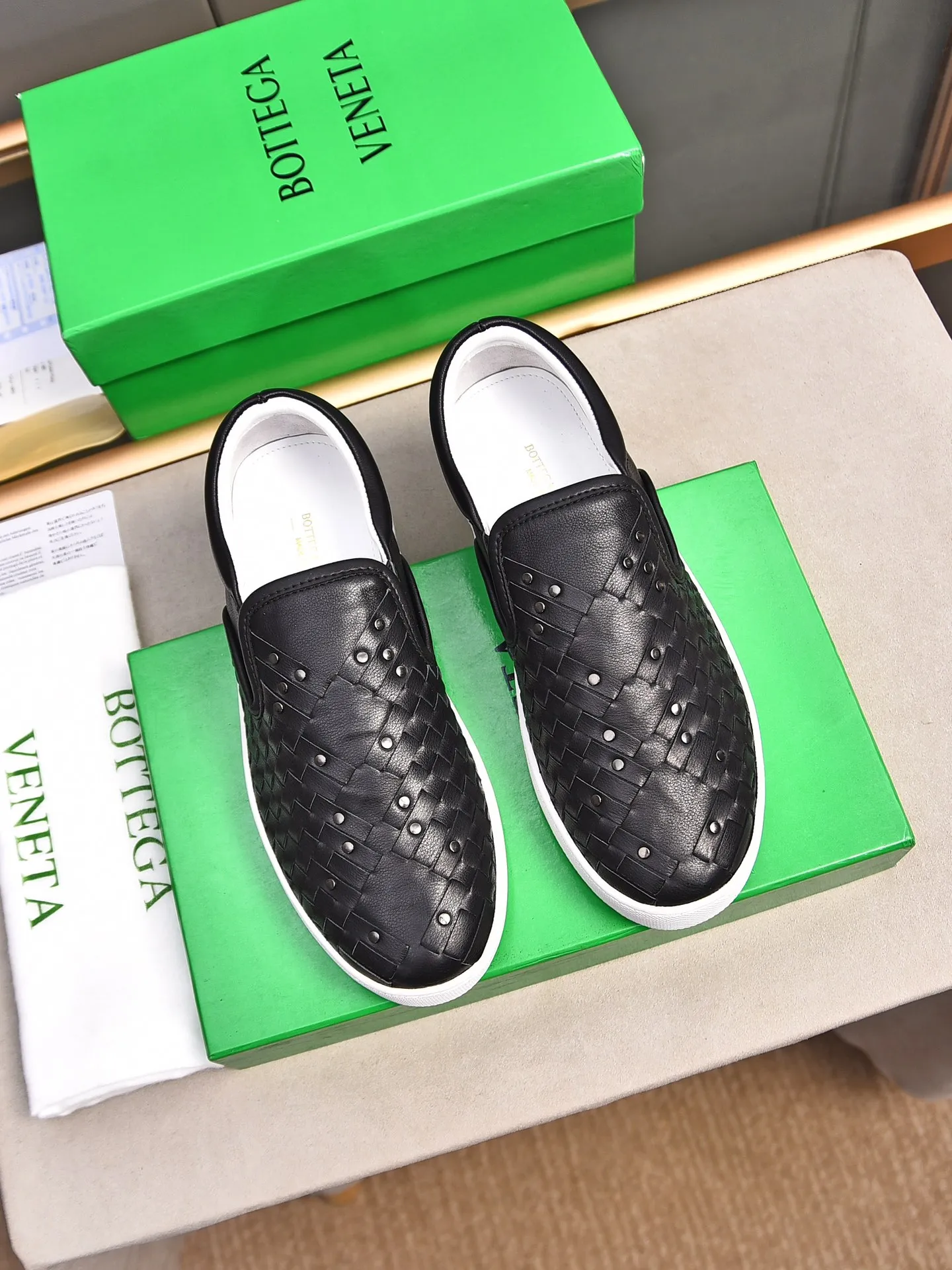 Men's Men's Shoes💰520 [Hot Diamond Sleeves Series] BOTTEG* VENET* - high-end boutique Size: 38-44 (45 customized) BV new product, first-layer cowhide artificially woven classic style harmoniously blends with contemporary fashion temperament, rubber soles are light and flexible, water-dyed sheepskin pads! [Taobao, Tmall, and live streaming are the first choices]